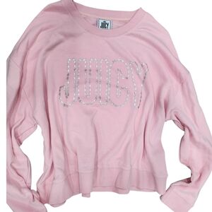 Y2k Baby Pink Juicy Couture Pullover Swester With Crown Detailed Font. Size XXL